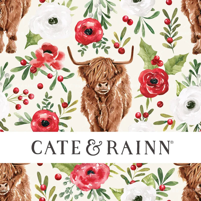 Highland Cow Vintage Christmas