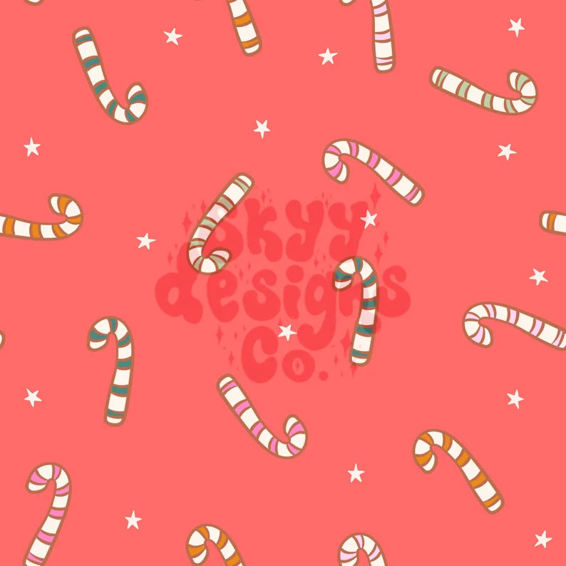 Muted Retro Candy Cane