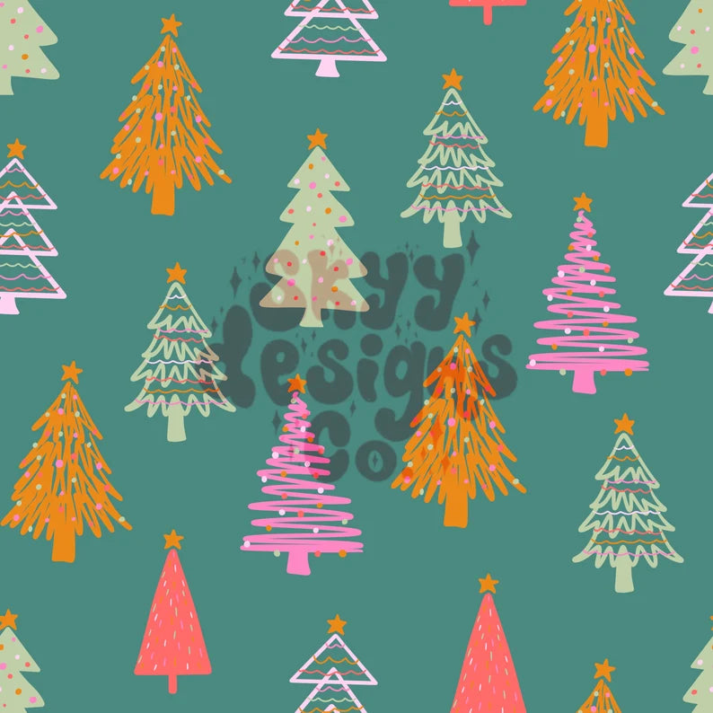 Retro Christmas trees