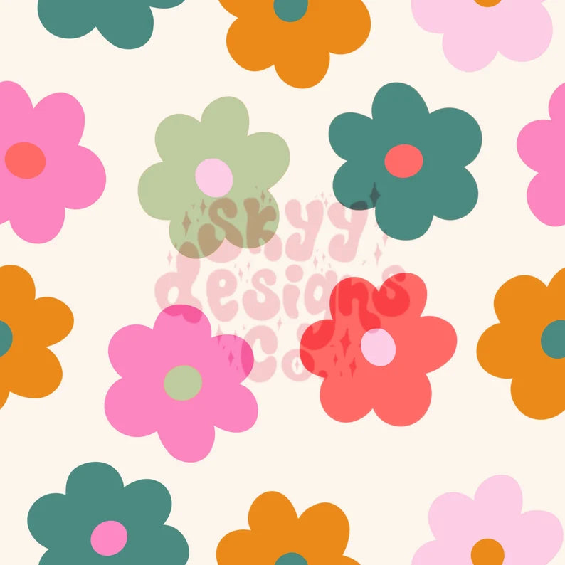 Retro Christmas floral