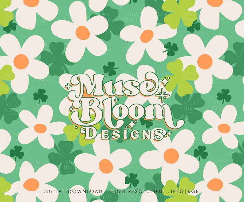 St Patricks Daisy & Shamrocks