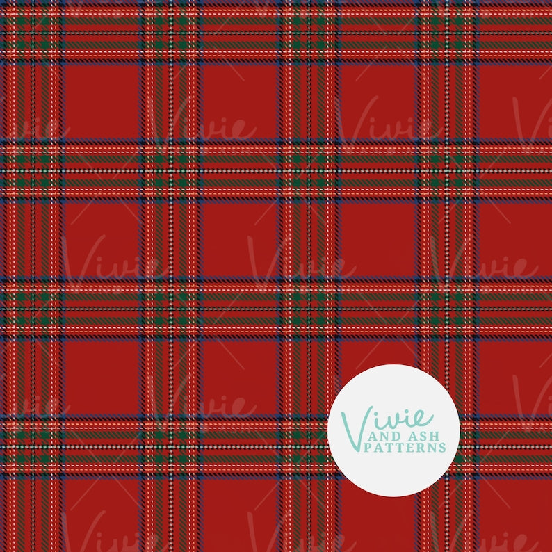 Red Textured Plaid