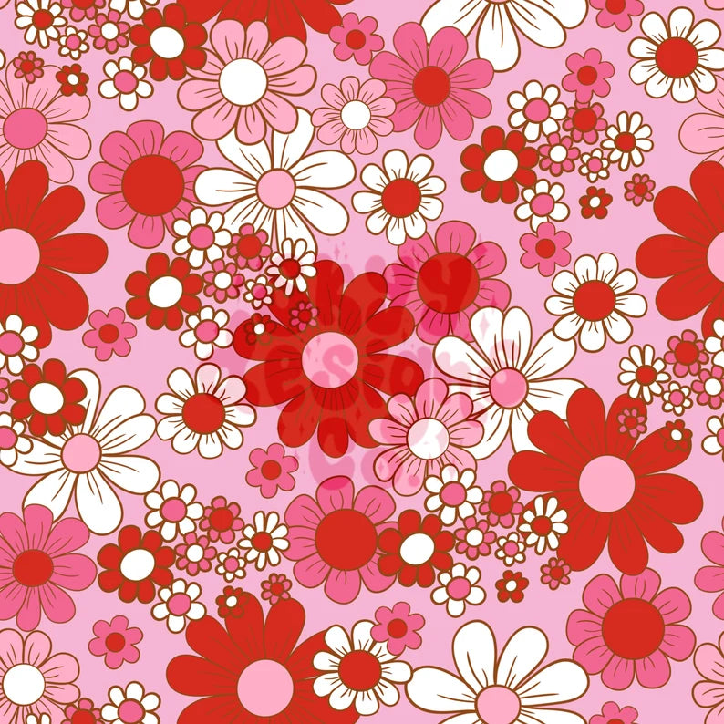 retro Valentine’s Day daisy