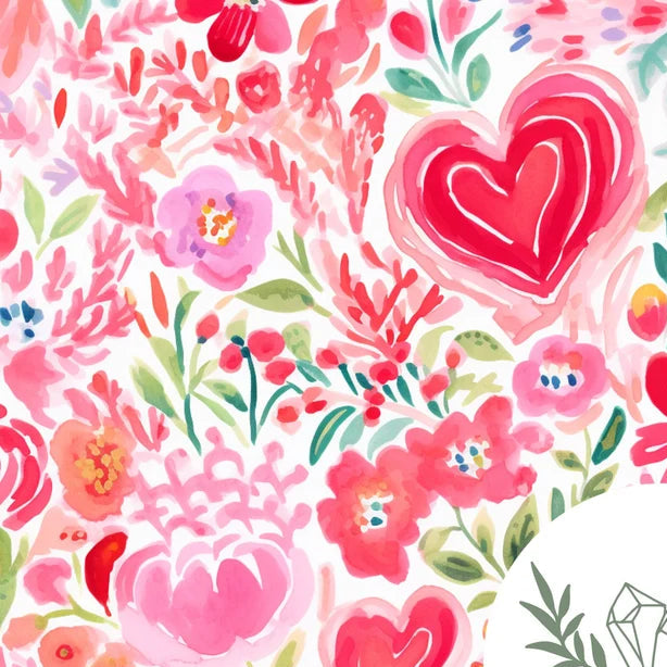 Watercolor Floral Valentine