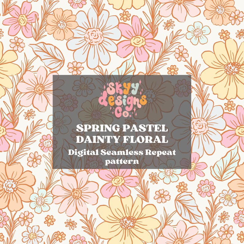 Pastel Spring dainty floral