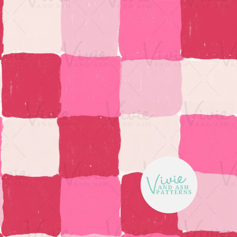 Pink Valentine Checker