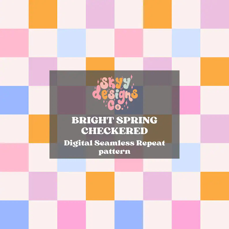 Pastel Bright Retro Checkered