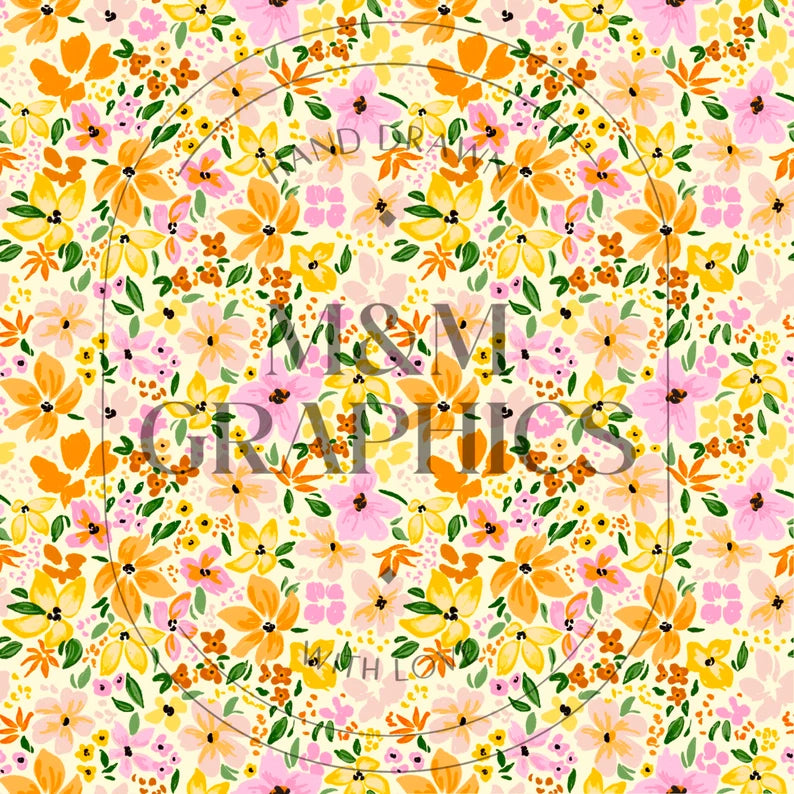 Yellow Dainty Floral