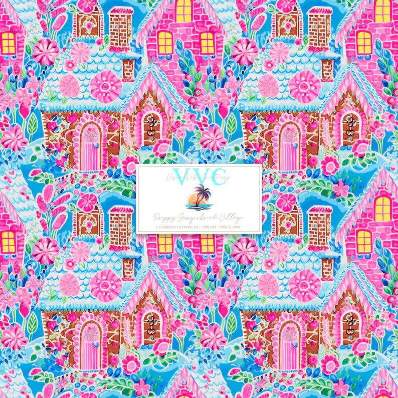 Preppy Gingerbread Village