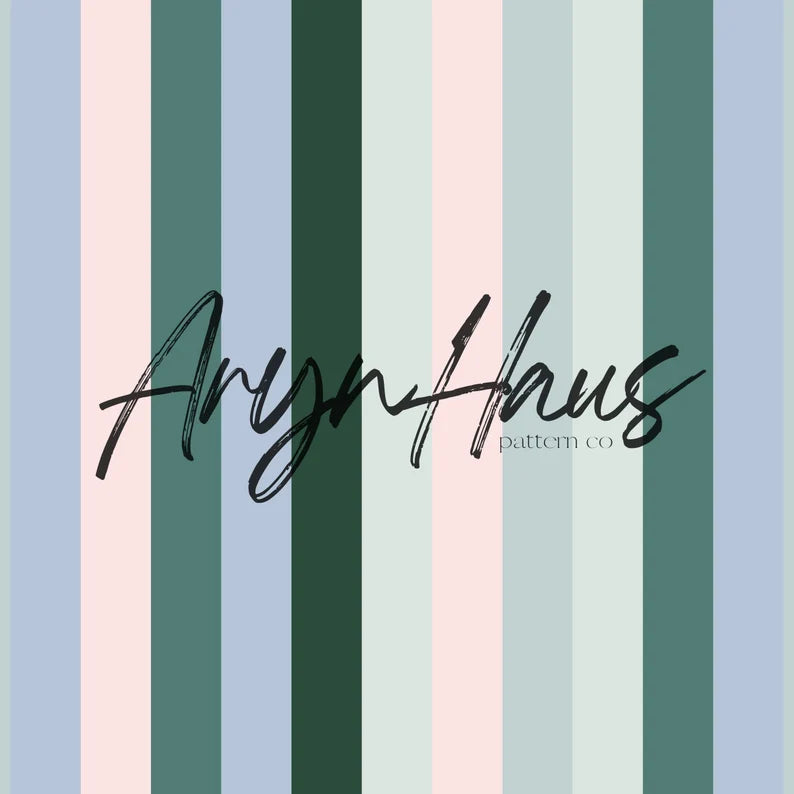 Pastel Multicolor Wide Vertical Stripes