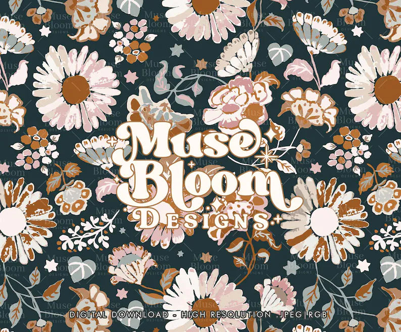 muse bloom fall floral fabric 