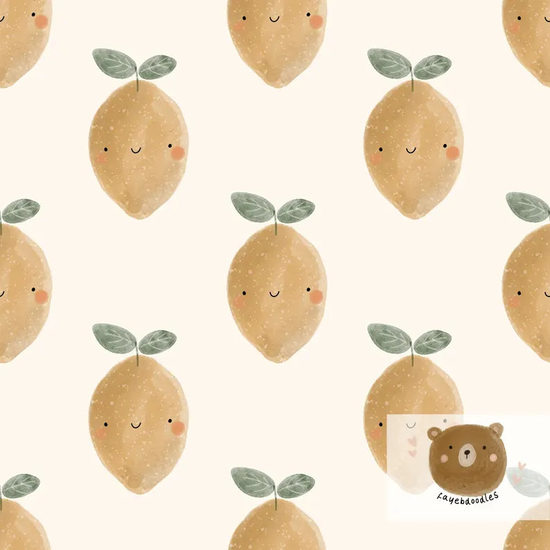 Watercolor Cute Lemon