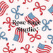 red white and blue bow  fabric 