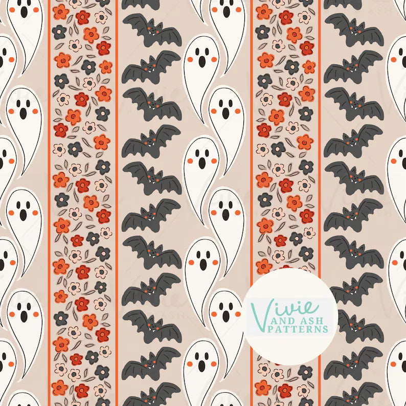 vivie and ash halloween fabric bats ghost 