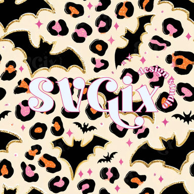 halloween bat leopard fabric knit 