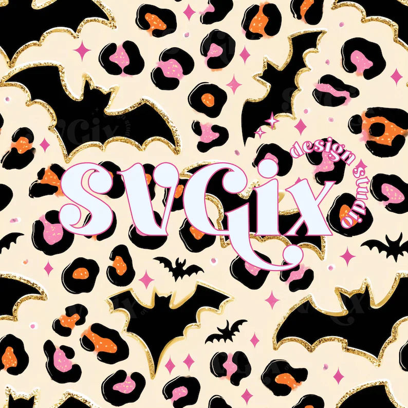 halloween bat leopard fabric knit 