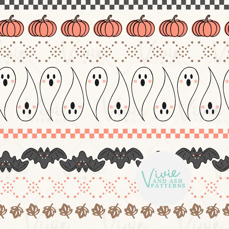 Orange and Black Halloween Fair Isle