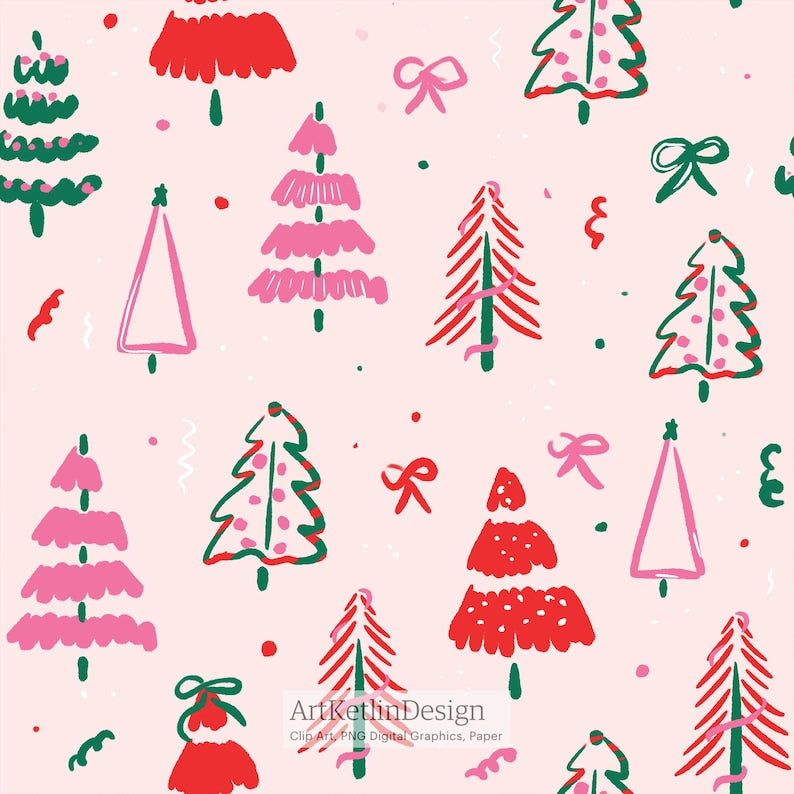 Pink Christmas Trees
