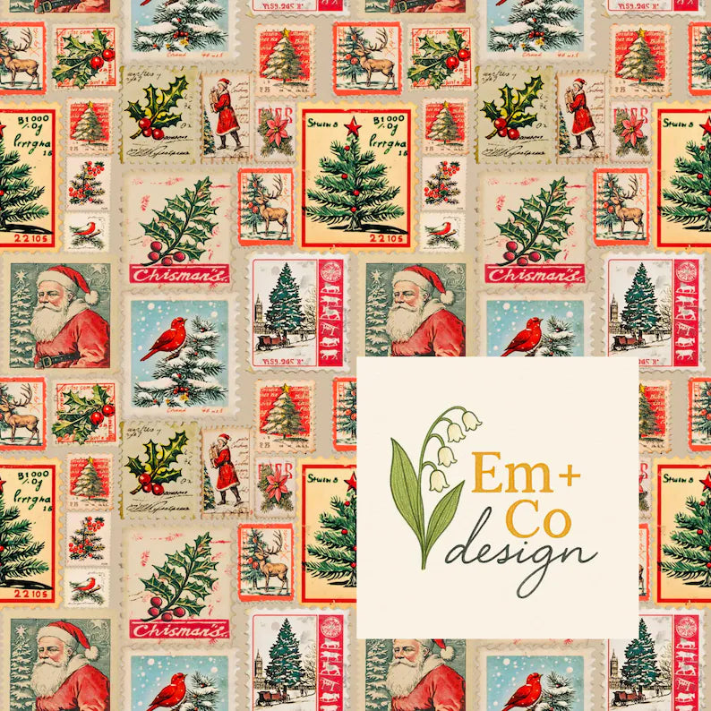 vintage Christmas stamps