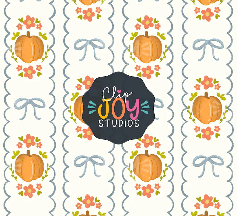 Autumn Floral Stripe