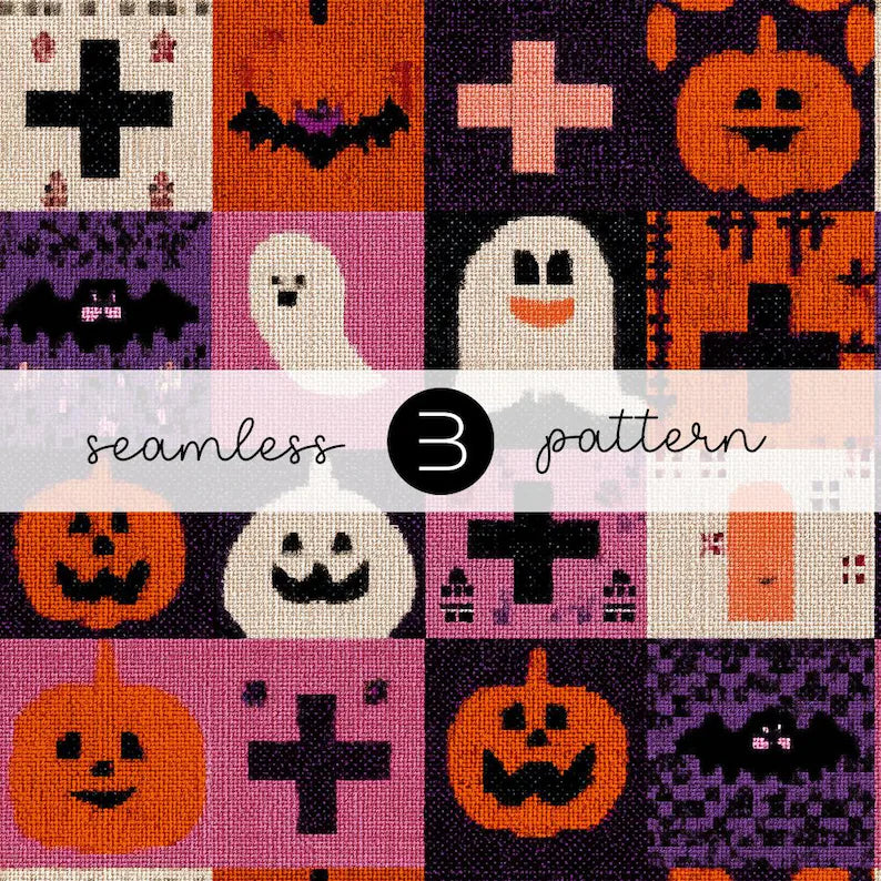 Cute Halloween Quilt Patchwork