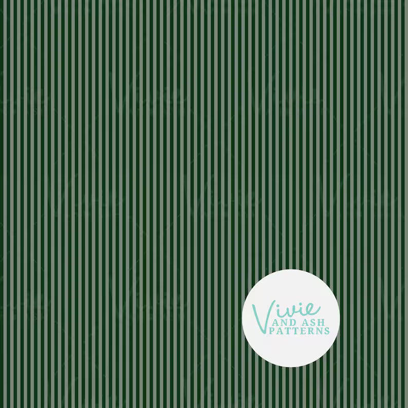 Green Vertical Christmas Stripe