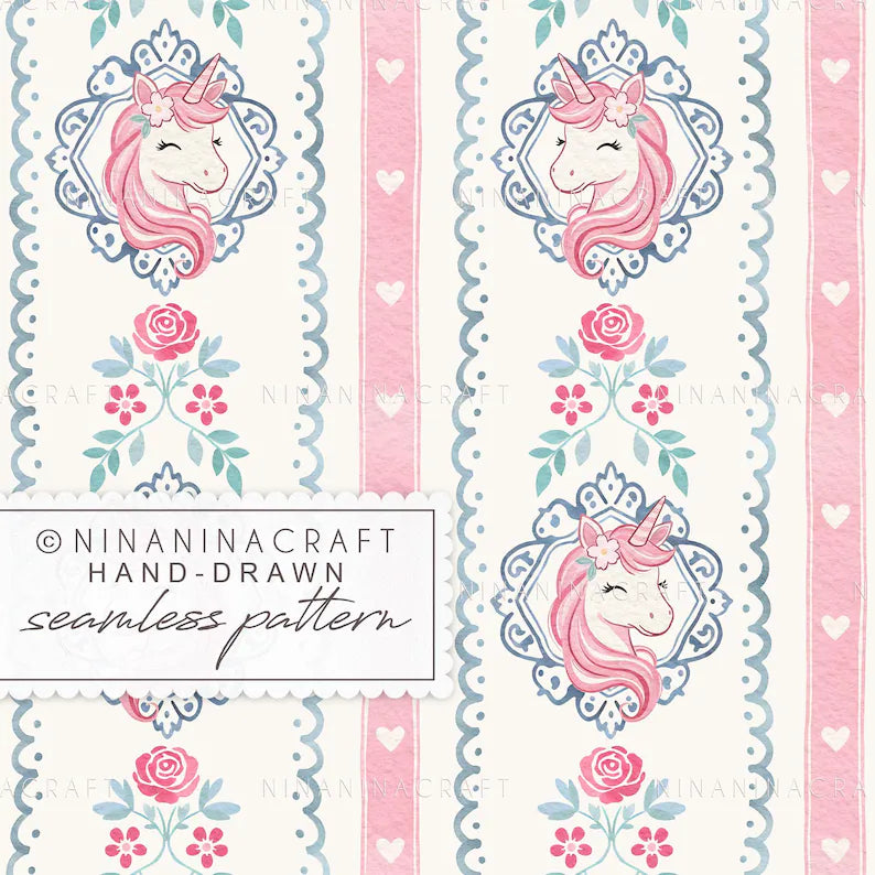 Preppy Pink Unicorn