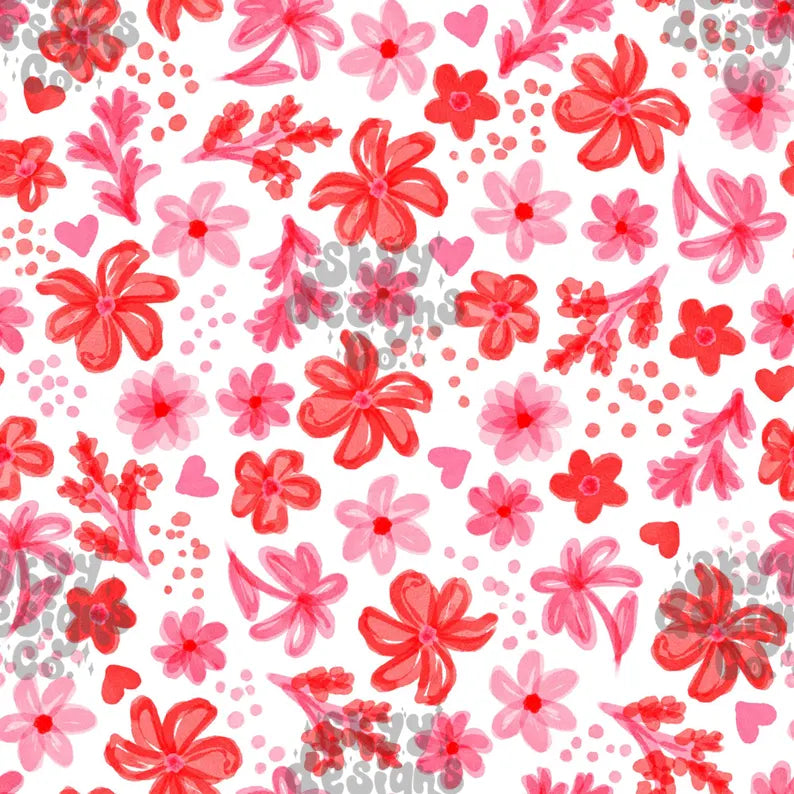 Bright Preppy Valentine Floral