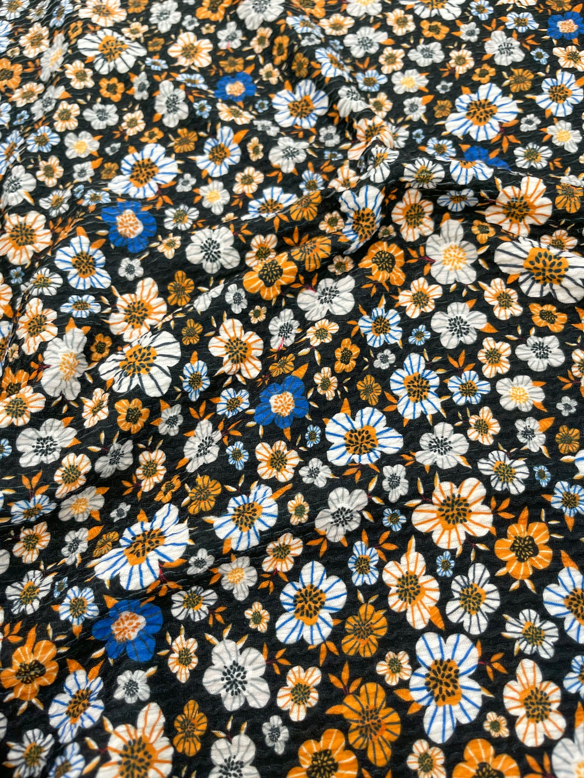 Blue and Black floral