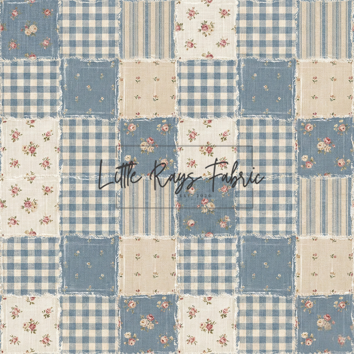 Blue Floral Patchwork