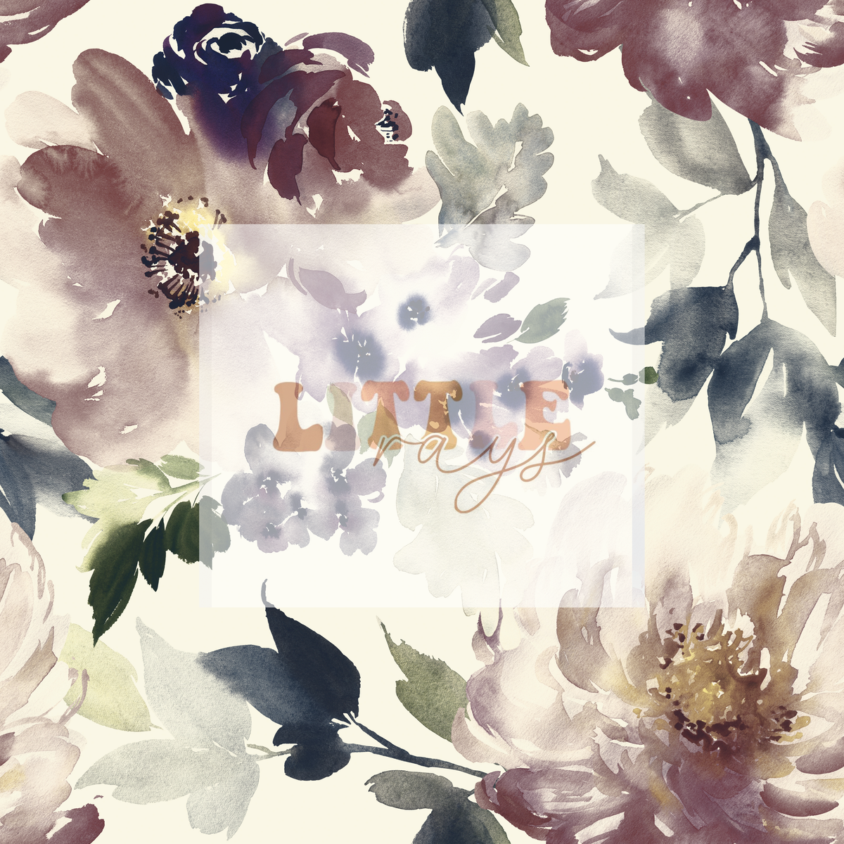 Watercolor Floral muted — Little Rays Fabric