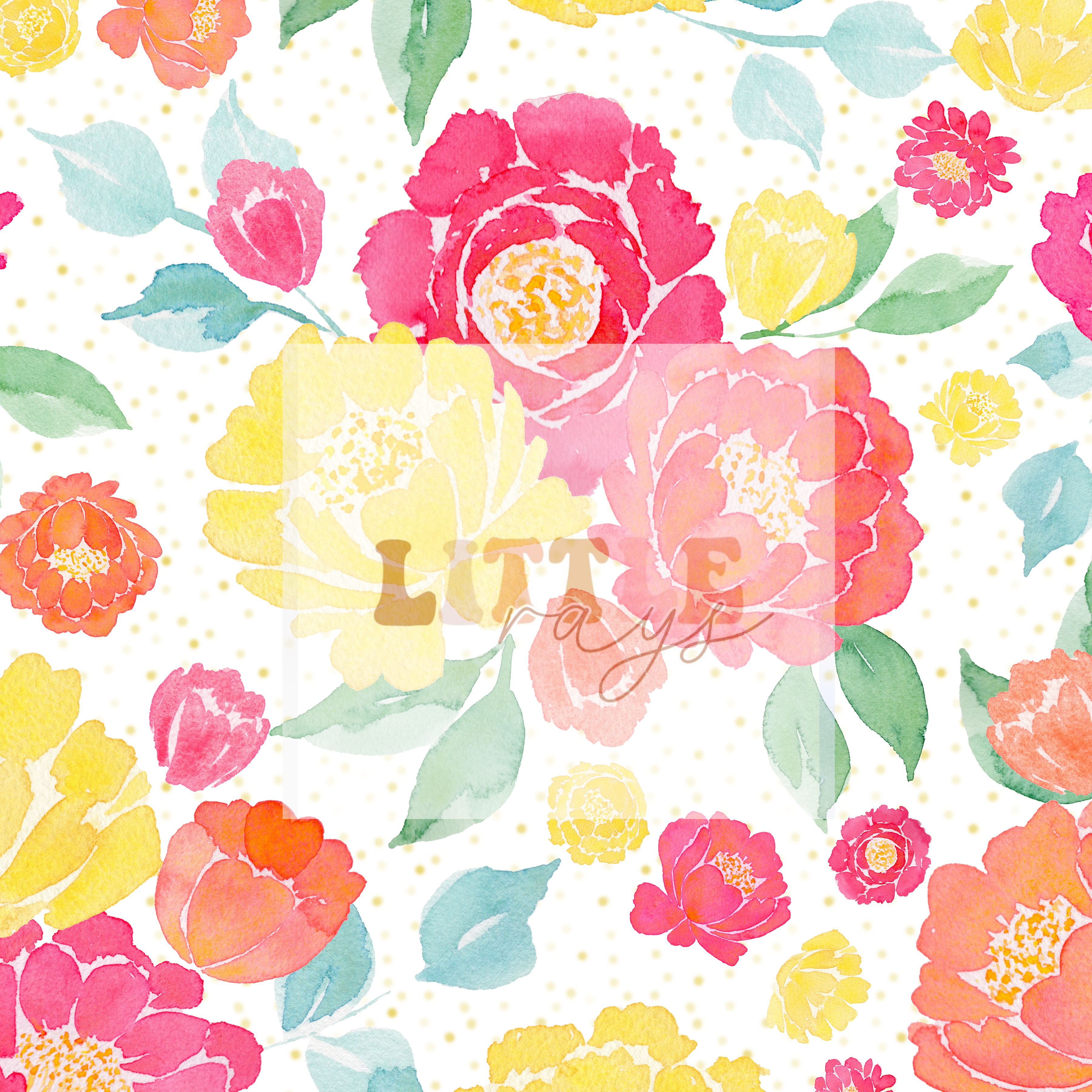 Summer Floral on Dots