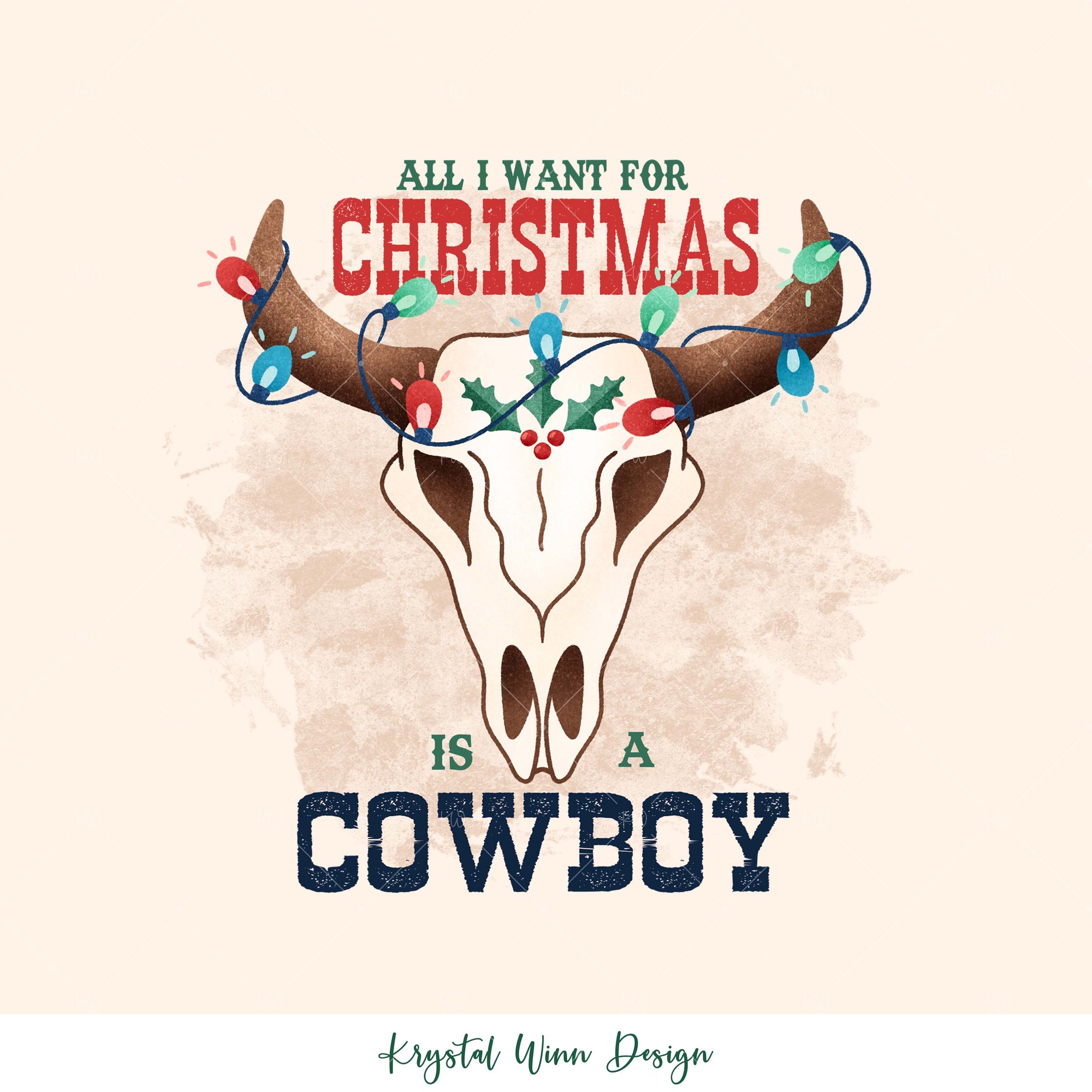 Christmas Cowboy PANEL