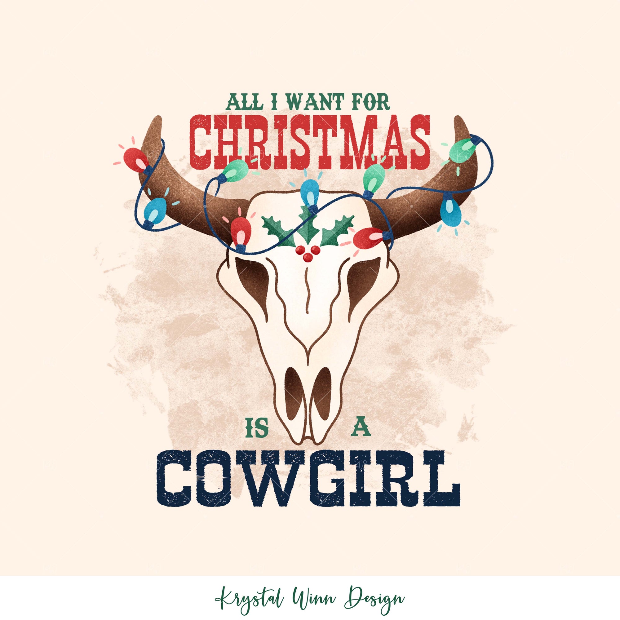 Christmas Cowgirl PANEL