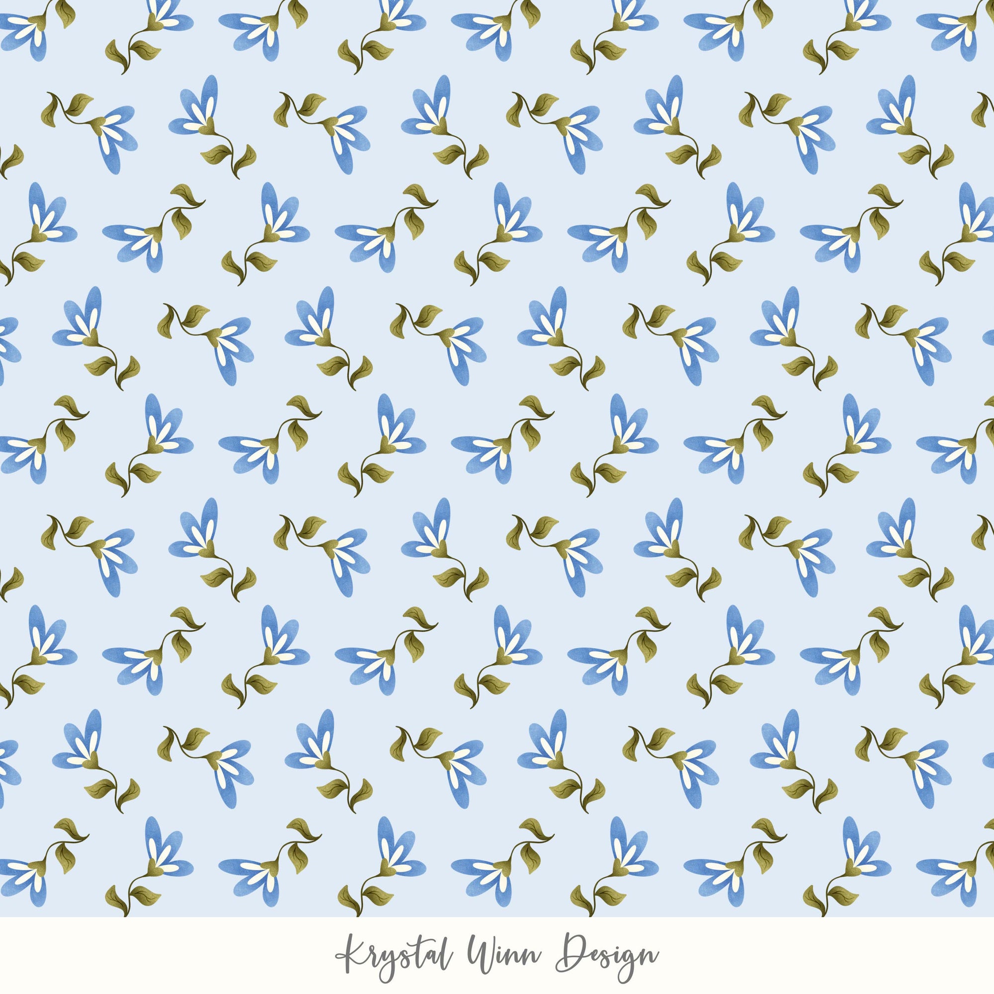 ditsy floral blue