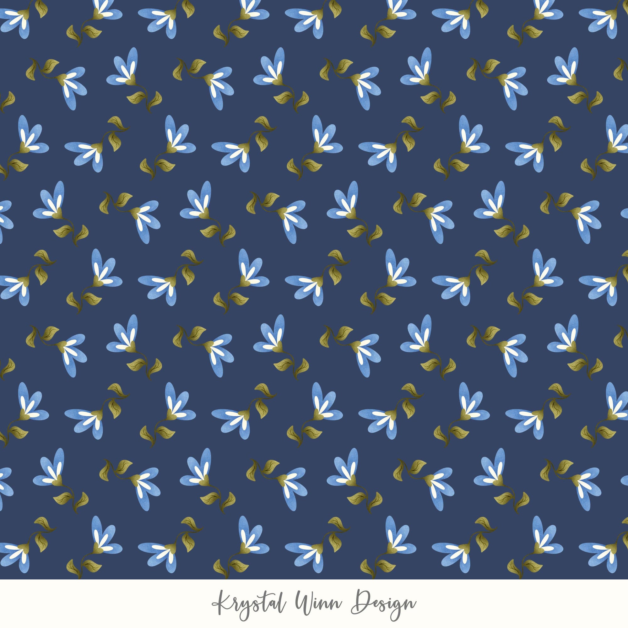 ditsy floral navy