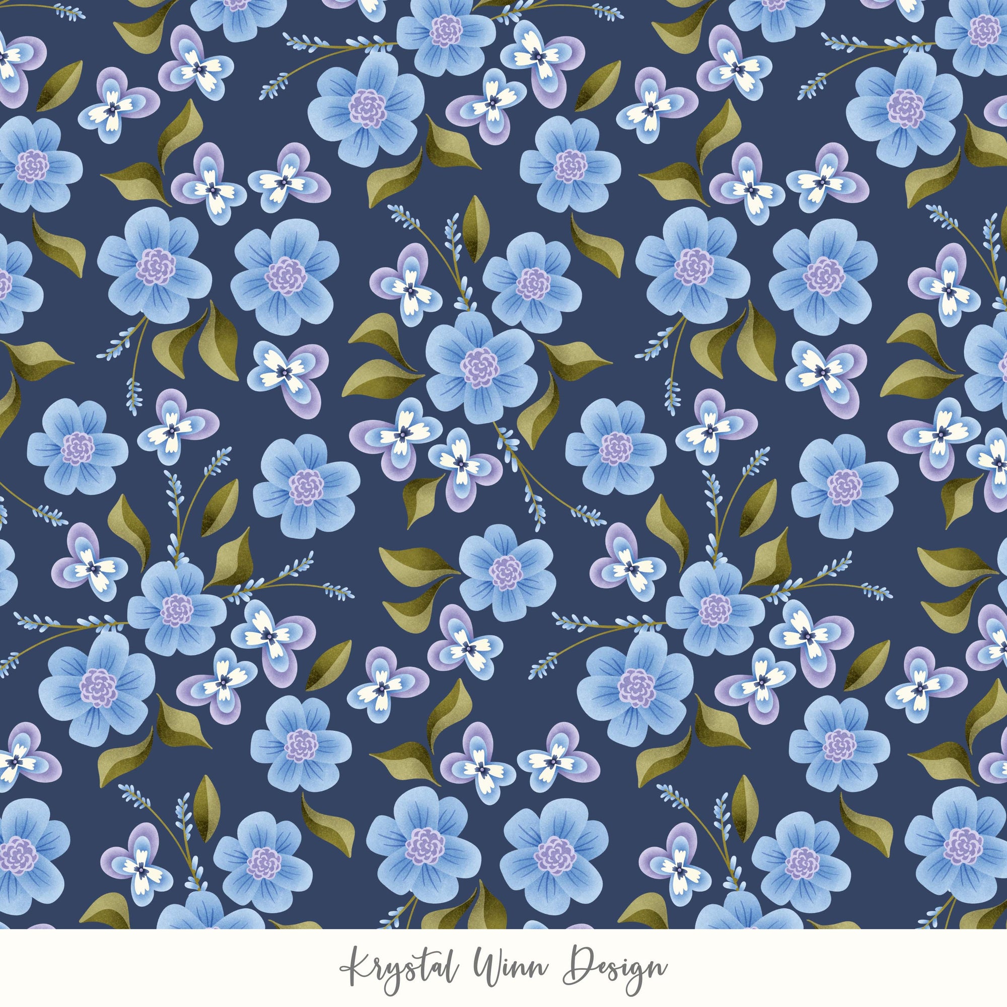 floral navy