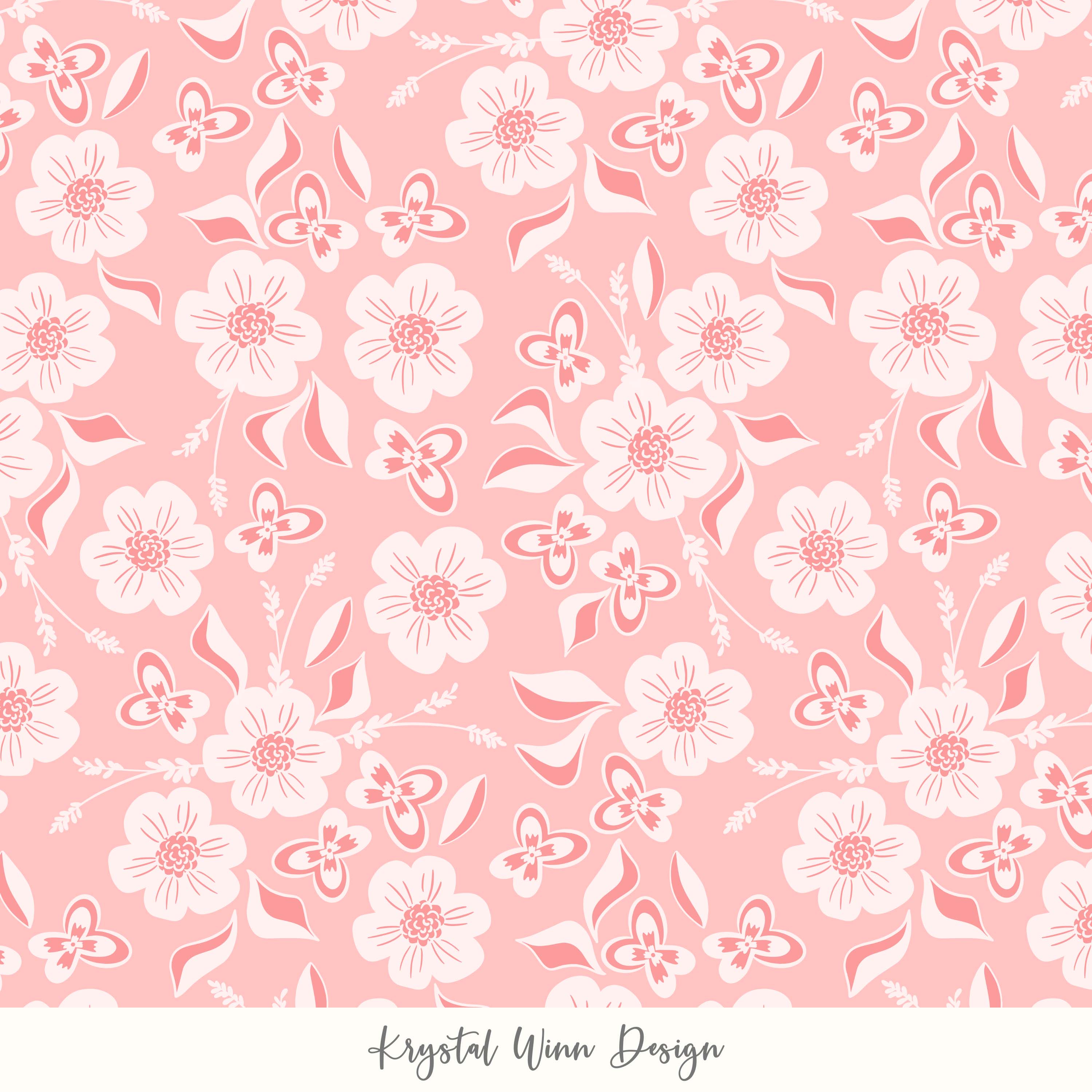 Tonal Floral Peach