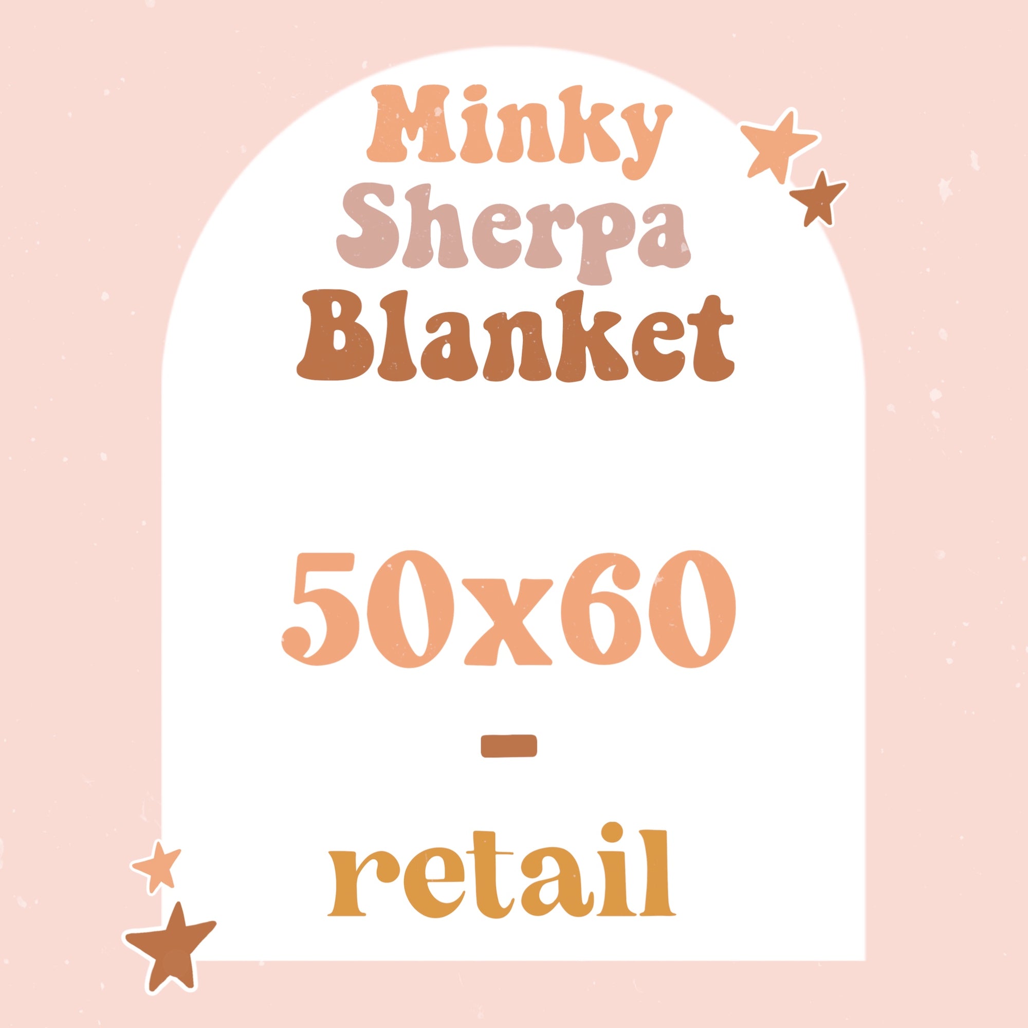 Minky Sherpa Blanket 50x60 RETAIL