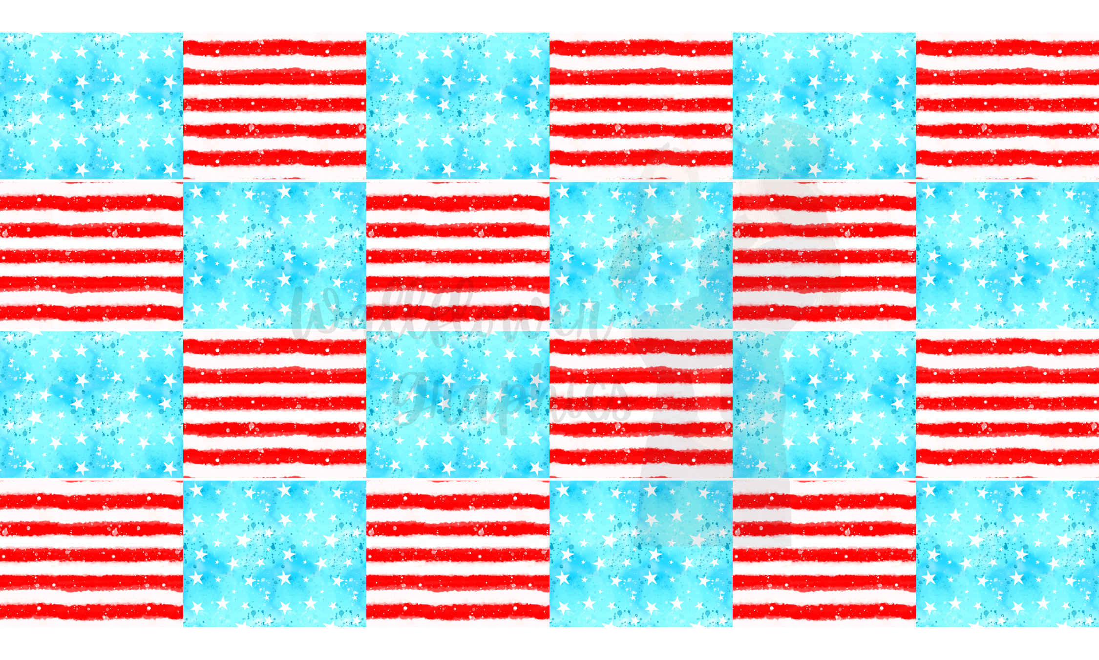 Mama-Watercolor Stars and Stripes headbands