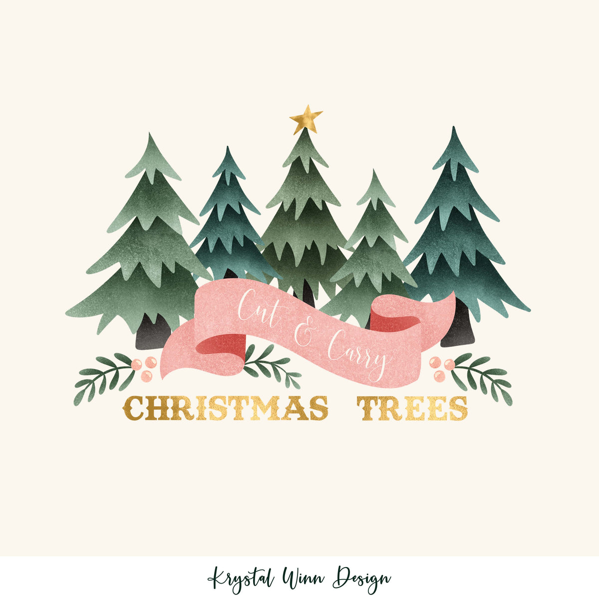 Merry Little Tree Panel — Little Rays Fabric