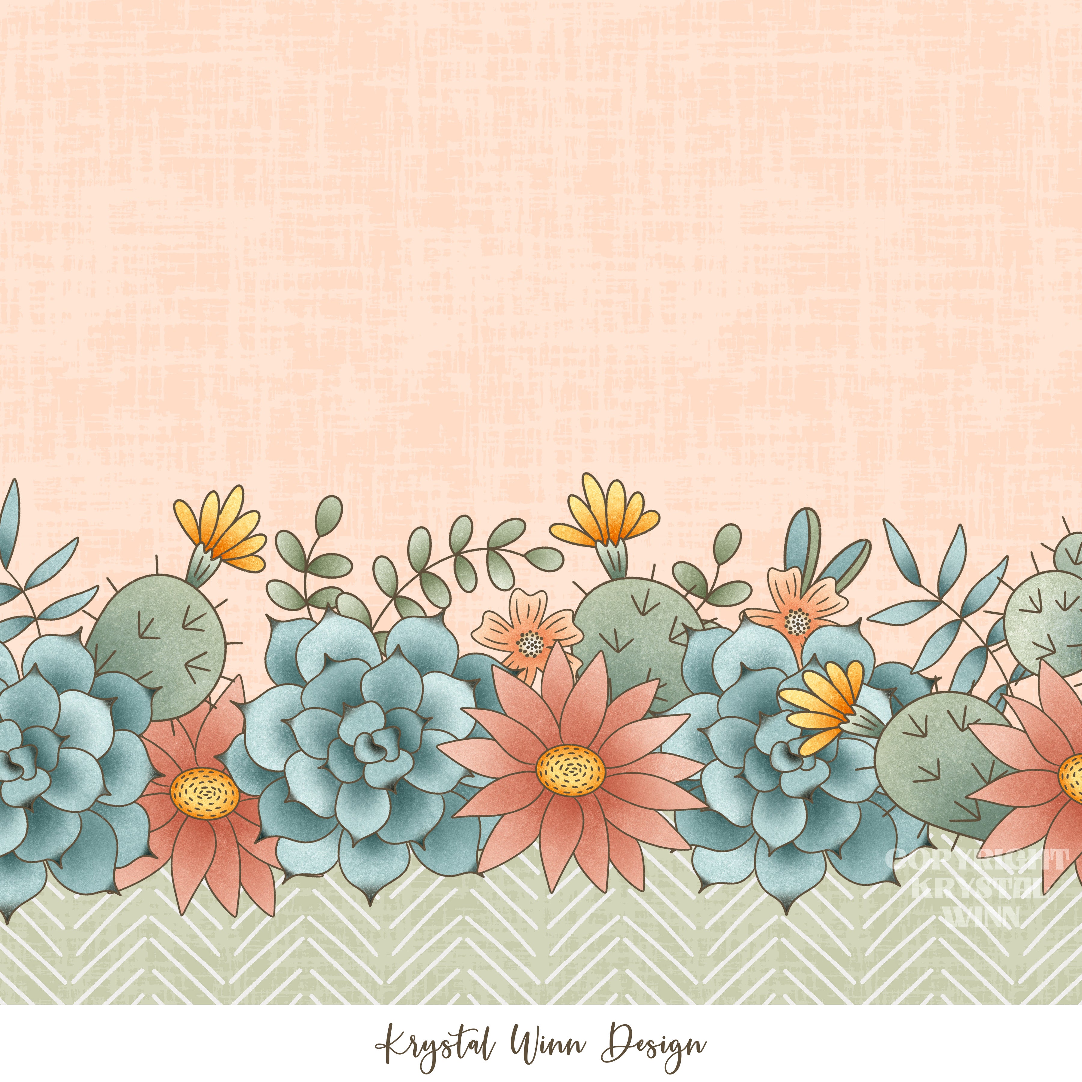 Mesa Border- Desert Floral