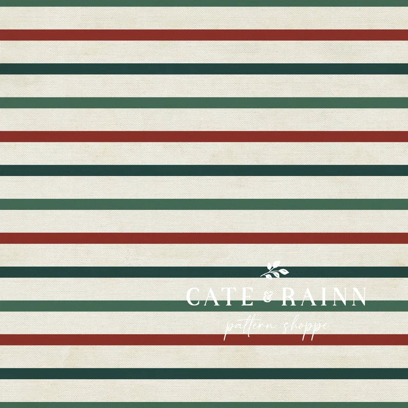 Textured Christmas Stripe