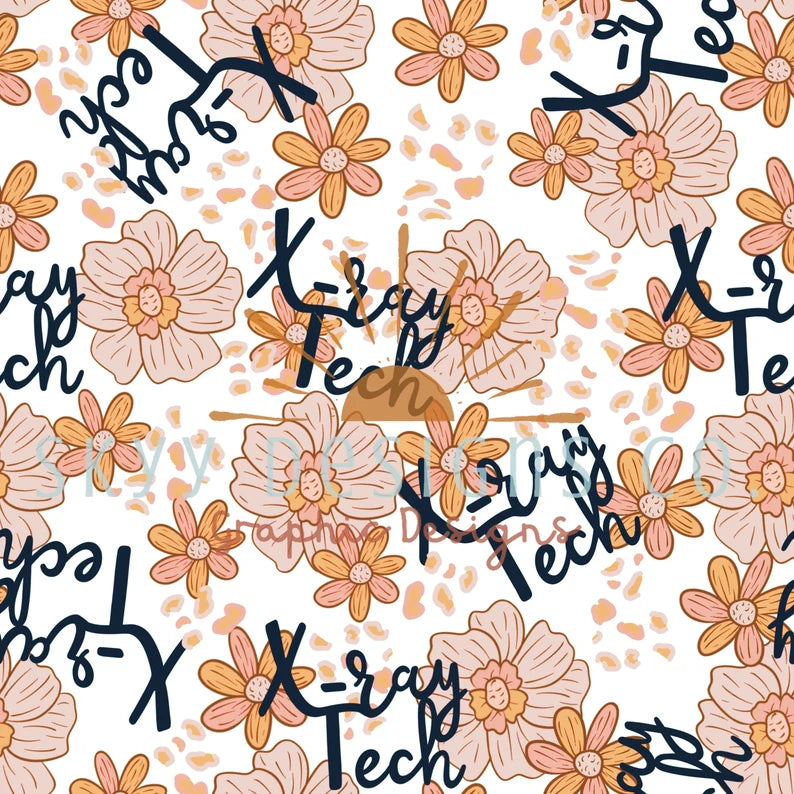 Cheetah floral x-ray tech