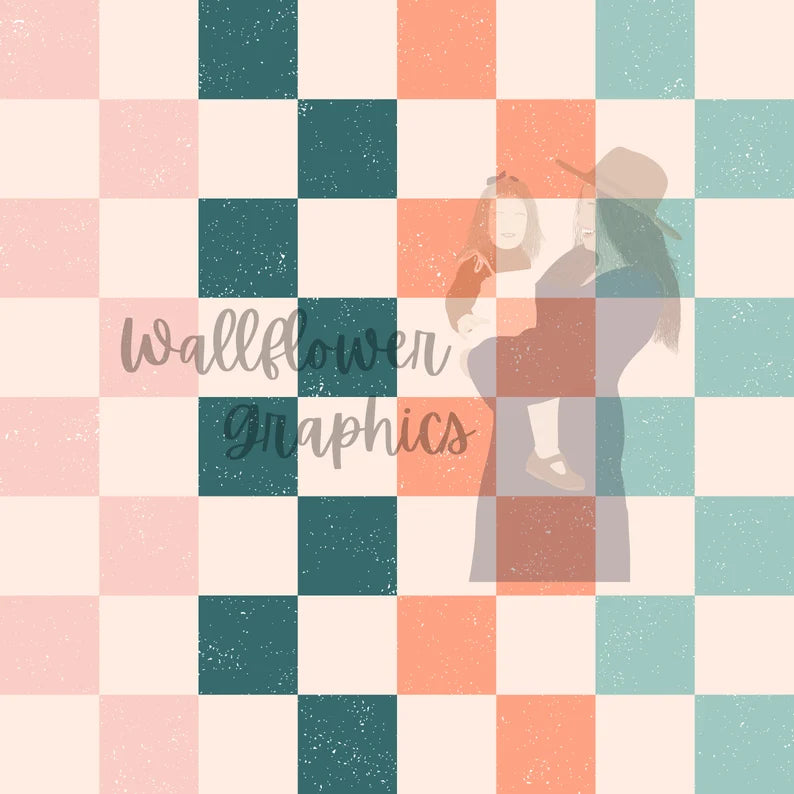 Distressed Boho Check