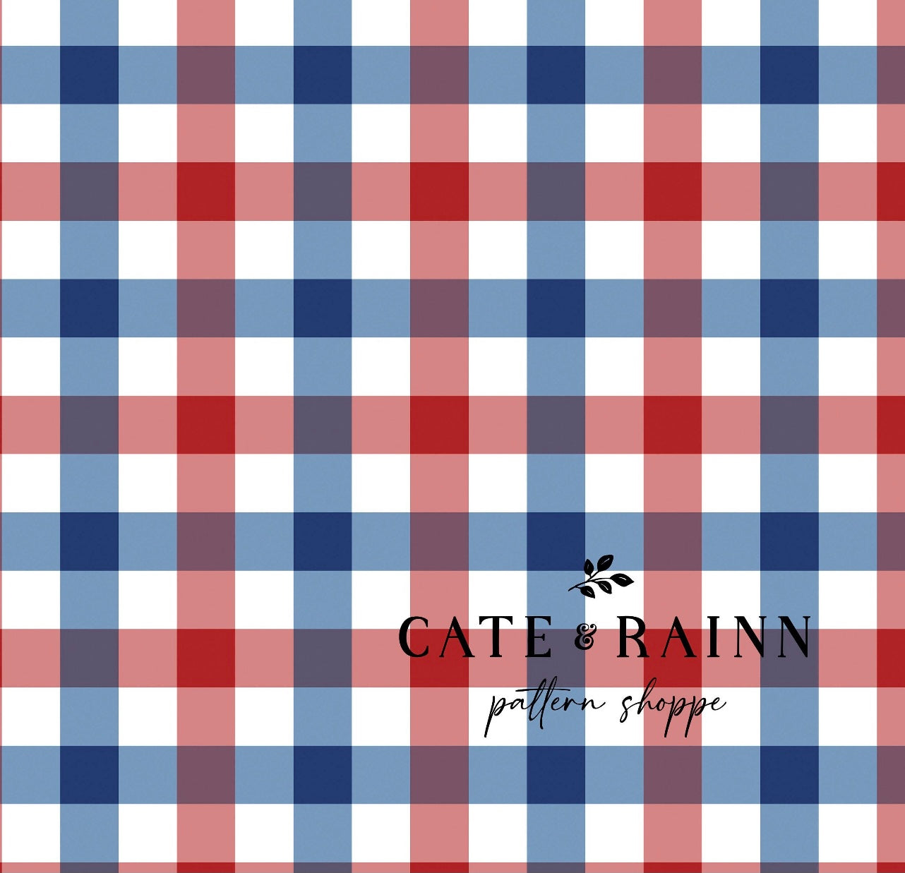 Red White and Blue Gingham