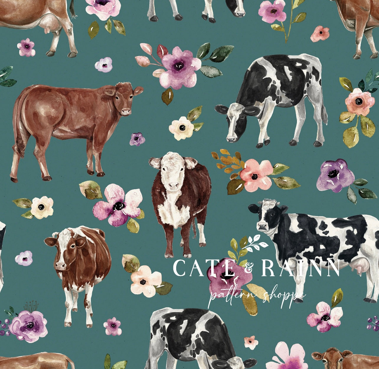Cows with Flowers