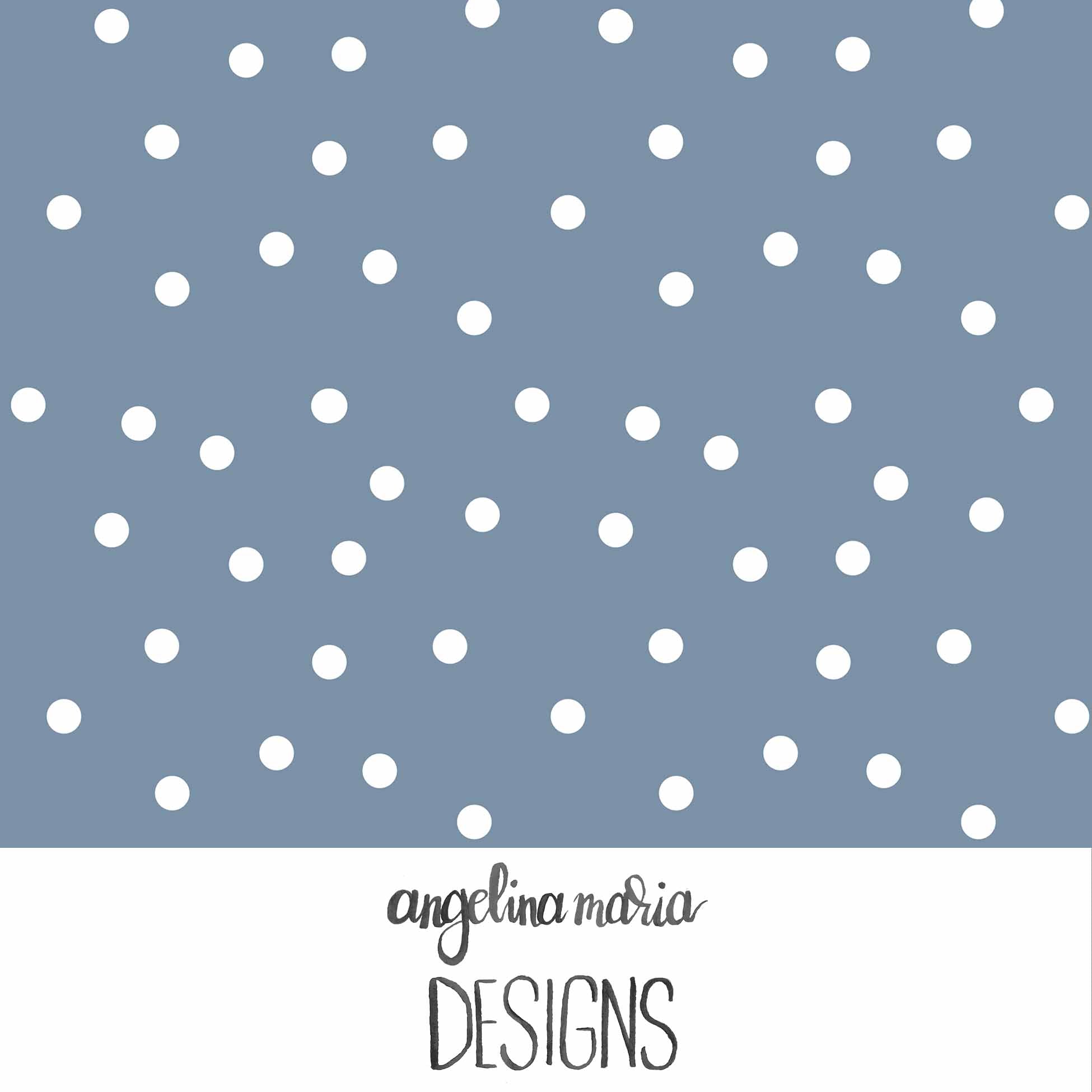 misty blue polka dot